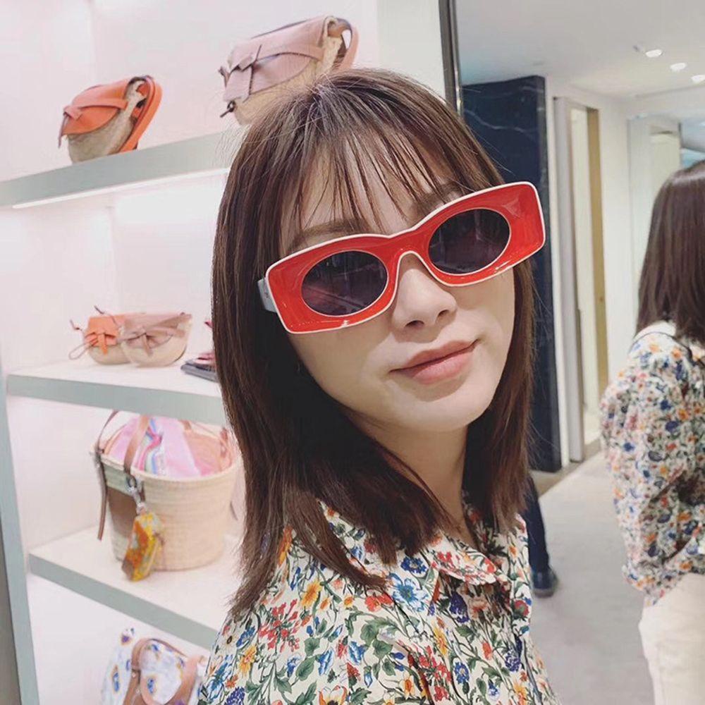 QQMALL Kính Râm Kiểu Hình Học Màu Sắc Kẹo Ngọt Phong Cách Retro Dành Cho Nam Và Nữ