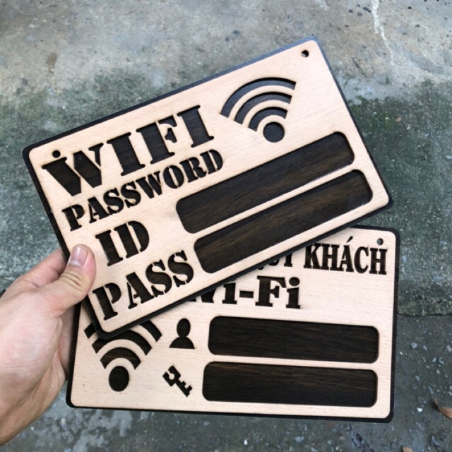 Bảng Gỗ Tên Wifi, Password - Mật Khẩu Wifi - Mẫu Wifi - Bảng Gỗ Woody