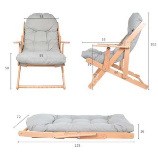 Bộ ghế lười gỗ sồi Poang