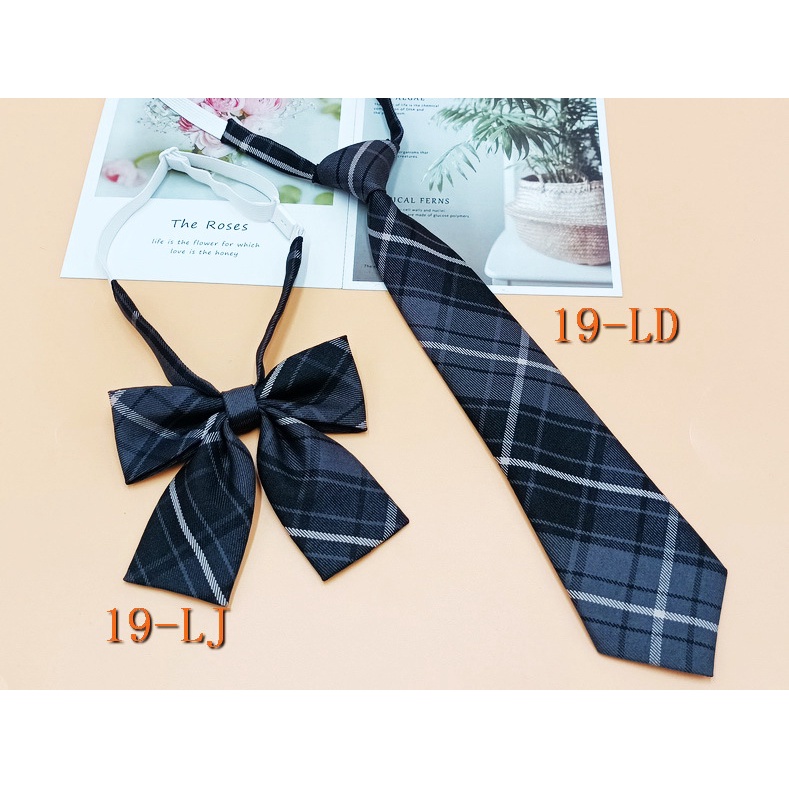 Cà Vạt Đồng Phục Học Sinh Kẻ Sọc Caro Dáng Rộng Có Khóa Kéo 24 Giờ Cho Nam Nữ