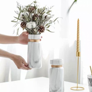 Bình Gốm Bắc Âu Cắm Hoa Siêu Đẹp Cao 25cm- Lọ Hoa Gốm Sứ