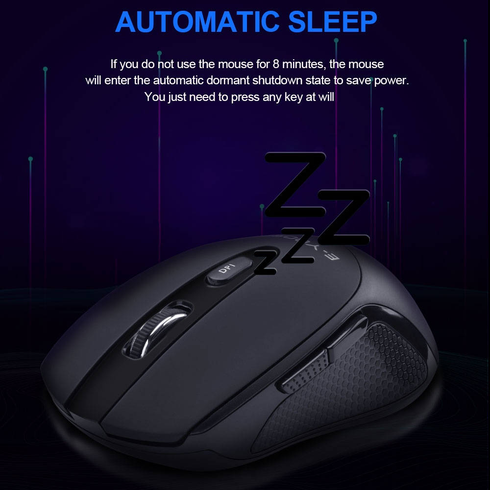 Chuột gaming e-yooso e-1020 usb 2.4g Không Dây ChốNg ỒN 2400Dpi Cho laptop / pc