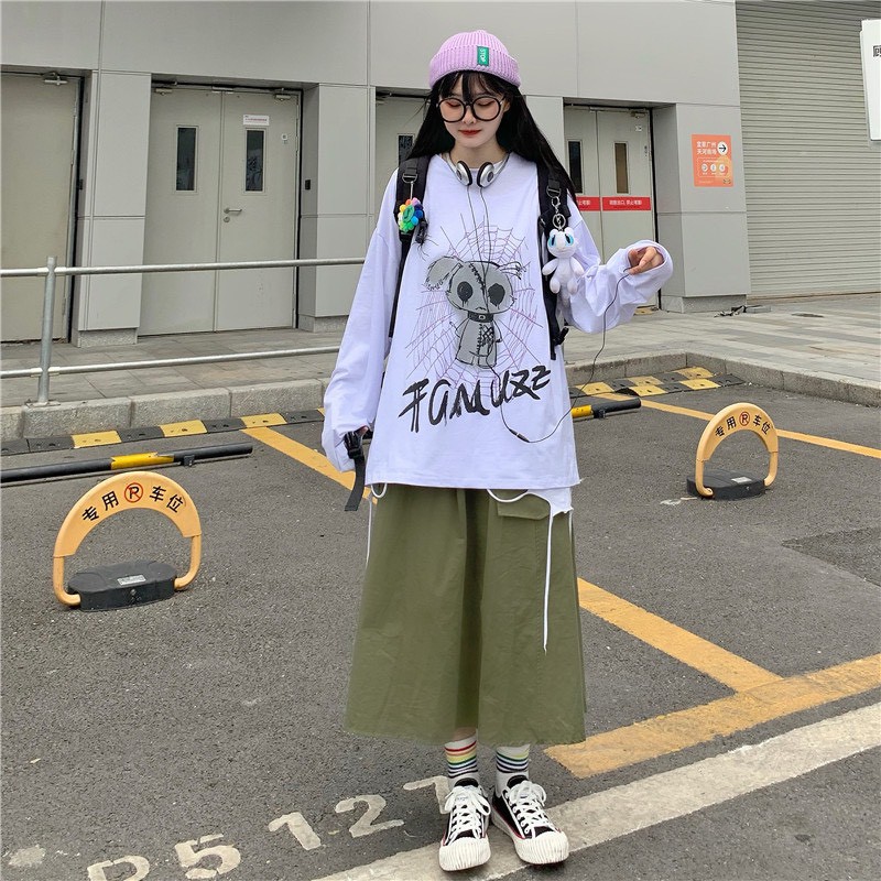 Áo thun tay dài form rộng Famuzz NEKO.SG, Áo thun Streetwear ulzzang SWT25