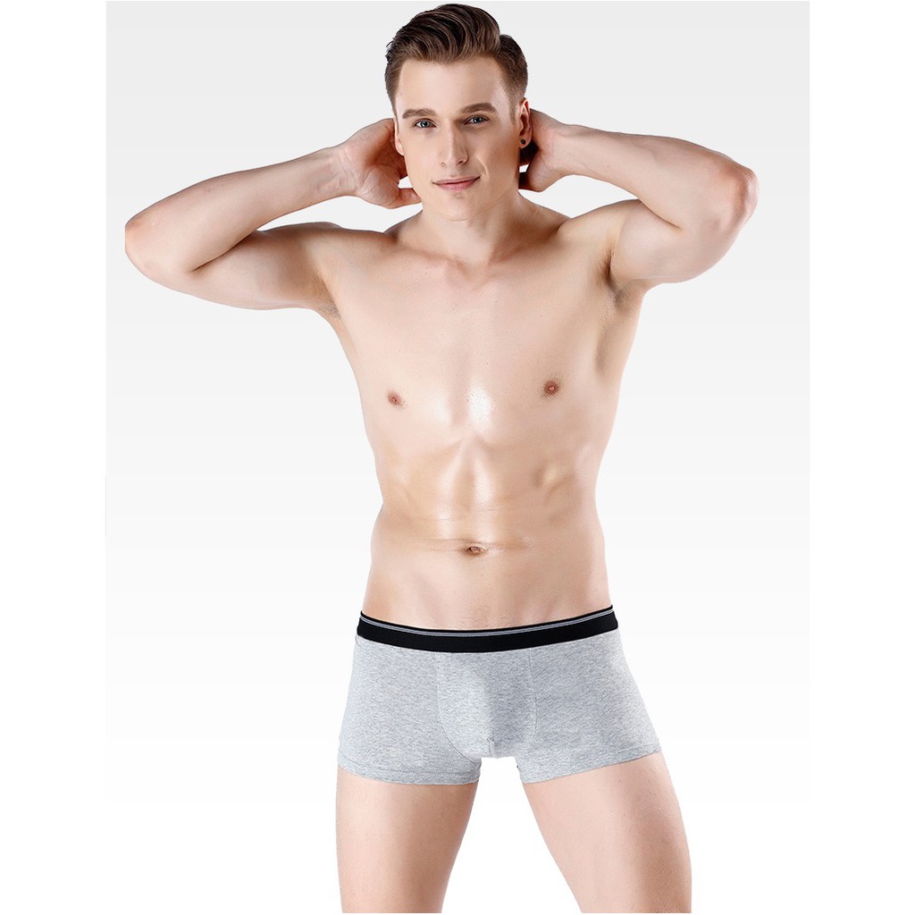 Quần Boxer nam, quần lót, sịp đùi, men underwear vải cotton hút ẩm thoáng khí