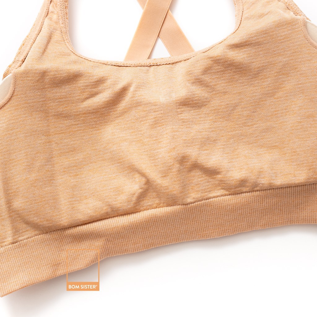 Áo lót thể thao mút mỏng cotton pha không gọng màu trơn nâng ngực tự nhiên BOM SISTER BR211 | BigBuy360 - bigbuy360.vn