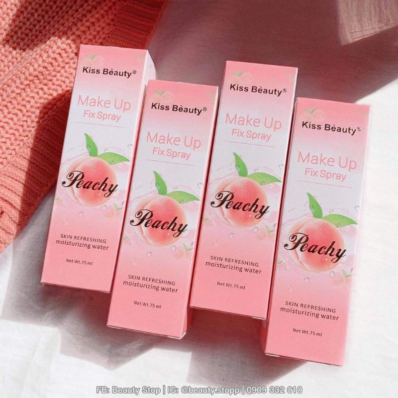 🎀 Xịt Khoá Nền Cấp Ẩm Chống Mốc KISS BEAUTY Peachy 🎀 | BigBuy360 - bigbuy360.vn