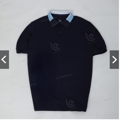 Giá nào cũng bán-Áo Polo nam Lacoste cực thoáng mát, chuẩn form, nam tính màu tím than phối cổ xanh dương - LE.CONCEPT
