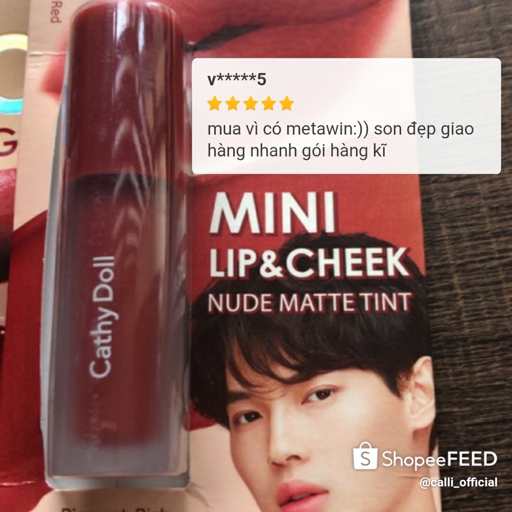 Son Kem Cathy Doll Glow Gel Tint Màu Đẹp Tự Nhiên 2.4g Chính Hãng