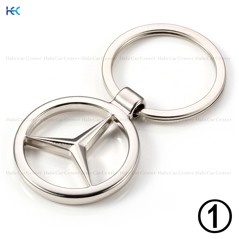 Móc khóa xe ô tô/xe máy bằng hợp kim kim loại có logo dành cho xe Benz