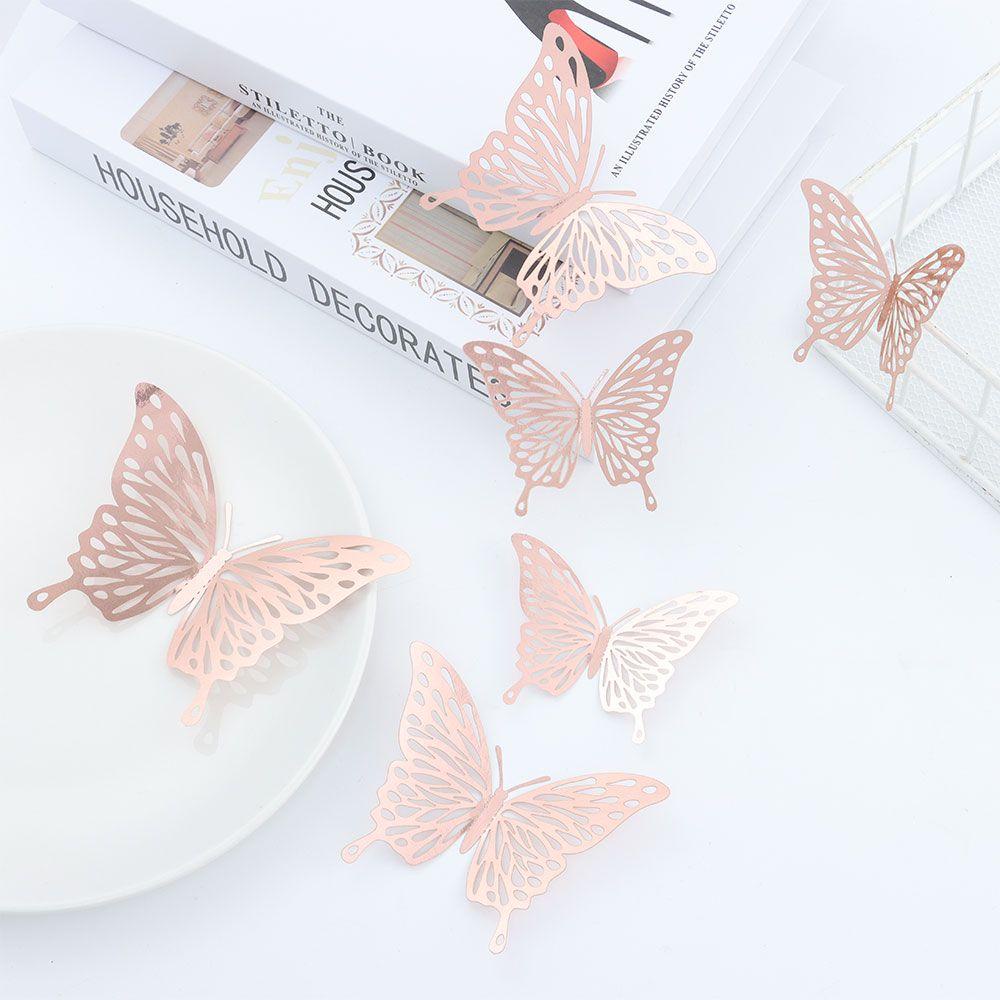 Set 12 Bươm Bướm 3D Dán Tường Trang Trí Tiệc Tùng