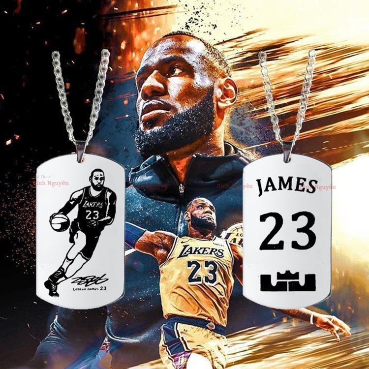 Vòng cổ bóng rổ dây chuyền Thẻ Bài Lính thép Titan không gỉ Curry Kyrie Irving Lebron James Rose /////