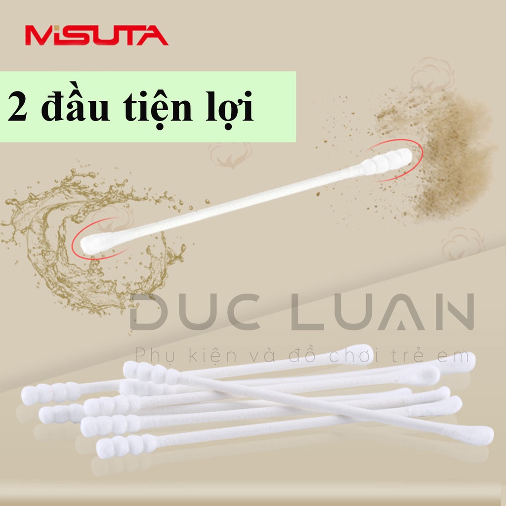 Tăm bông cho bé sơ sinh - Kháng khuẩn - chính hãng Misuta