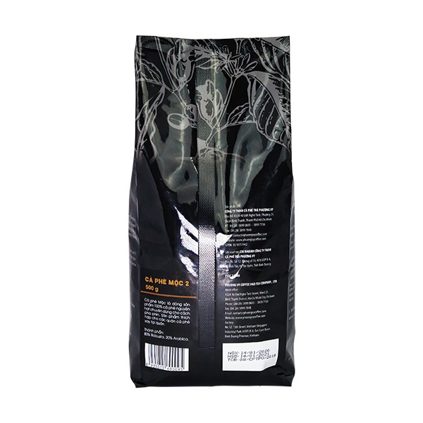 Cà Phê Nguyên Hạt - Mộc 2 - 500g - Phương Vy Coffee