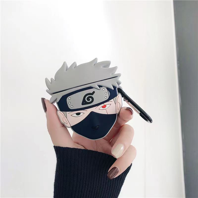 Vỏ Bảo Vệ Hộp Sạc Tai Nghe Bluetooth Không Dây Airpods 1 2 pro 3 2021 gen3 Bằng Silicon tpu Mềm Hình Naruto 3D Chống Rơi