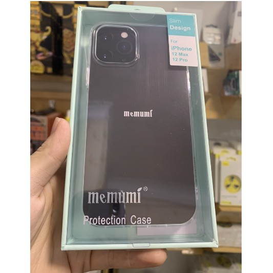 Ốp lưng iPhone 12 Mini, 12, 12 Pro, 12 Pro Max hiệu Memumi Slim Desing Trong cứng không ố màu