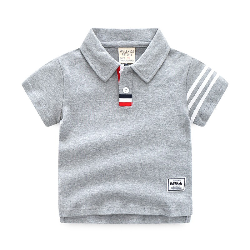 Áo Polo bé trai WELLKIDS áo thun thể thao có cổ cho chất cotton hàng xuất Âu Mỹ