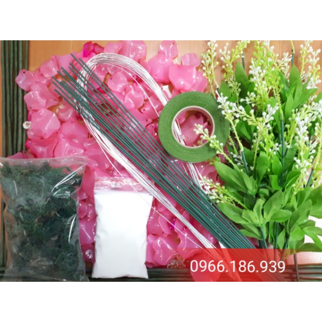 Combo 02 bộ nguyên liệu hoa pha lê
