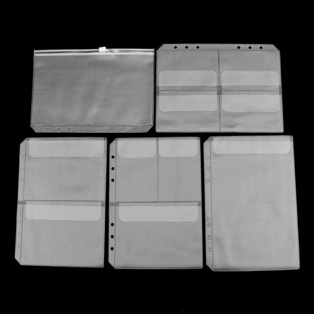 Túi Đựng Tài Liệu / Nhật Ký Bằng PVC 6 Lỗ Có Khóa Kéo Tiện Dụng