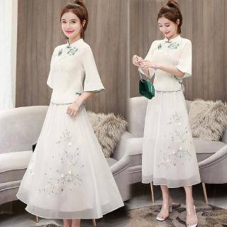 Spring and summer retro improved cheongsam Tang suit girl Hanfu Republic of China style dress