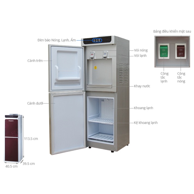 Cây nước nóng lạnh Kangaroo KG40N (hàng trưng bày)