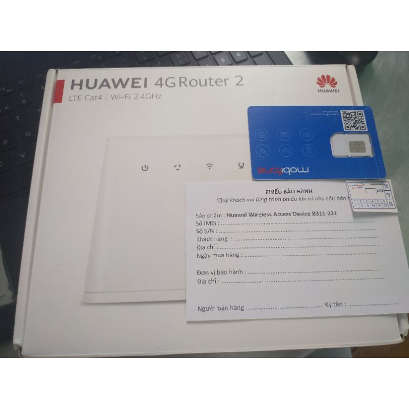 Bộ Phát WIFI 4G HUAWEI B311-221 Mobifone Mới 95%