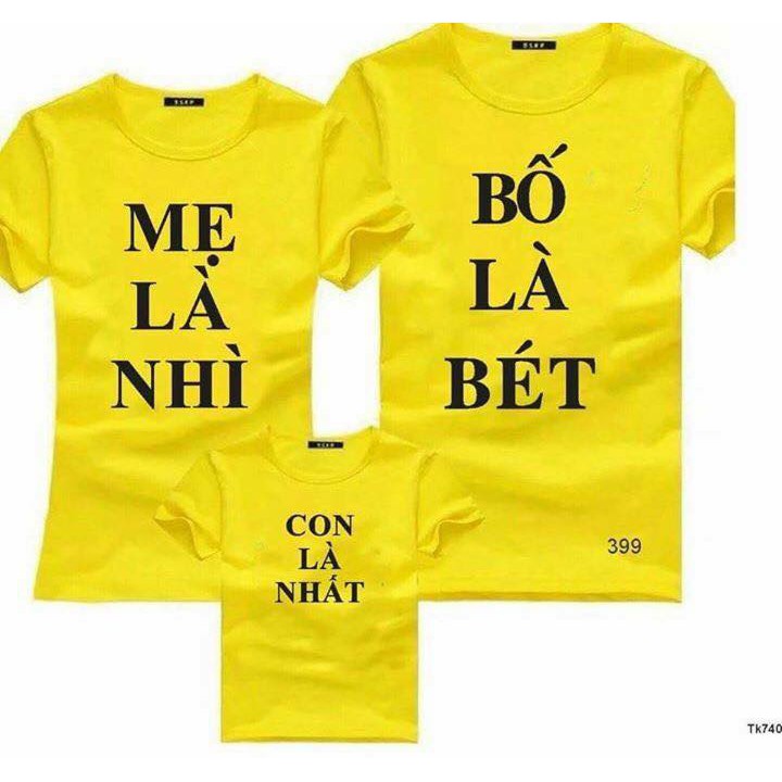 áo thun mẹ bố con