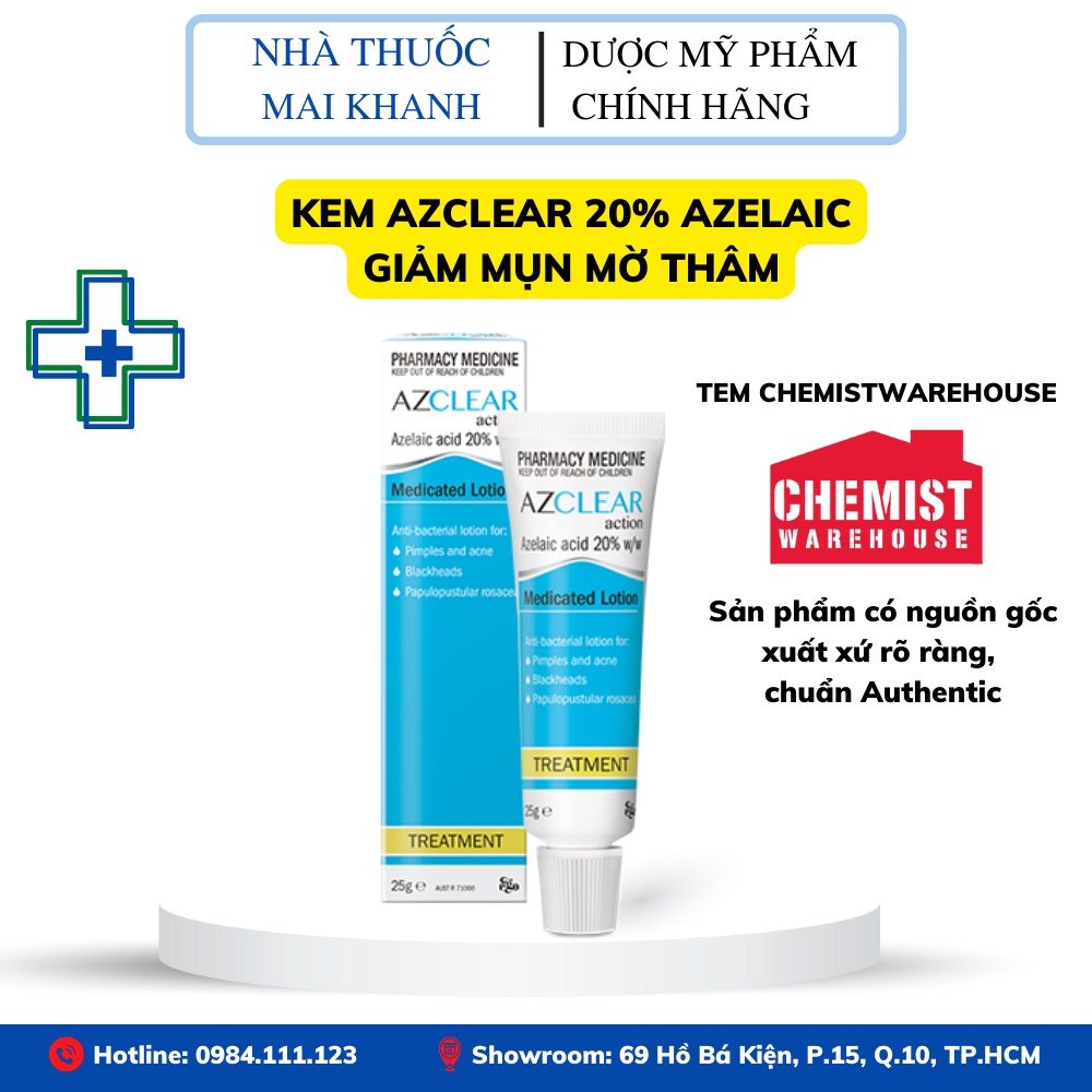 Kem đa năng Azclear Action Lotion 20% Azelaic Acid 25gr