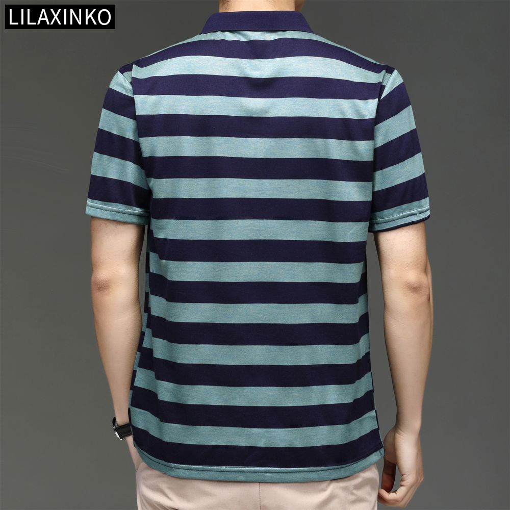 Áo Thun Polo Tay Ngắn Họa Tiết Kẻ Sọc 3 Màu Thời Trang Cổ Điển Cho Nam