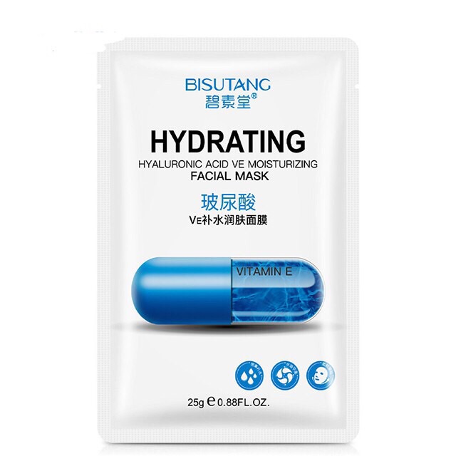 Mặt nạ  vitamin E cấp ẩm mềm mịn dưỡng trắng làm mờ vết thâm nám da hàng cao cấp nội địa trung bisutang