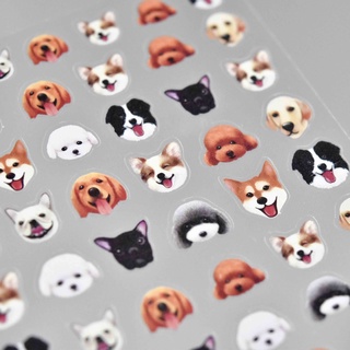 Miếng Dán Trang Trí Móng Tay Hình Chú Chó Corgi Teddy Màu Vàng Kim