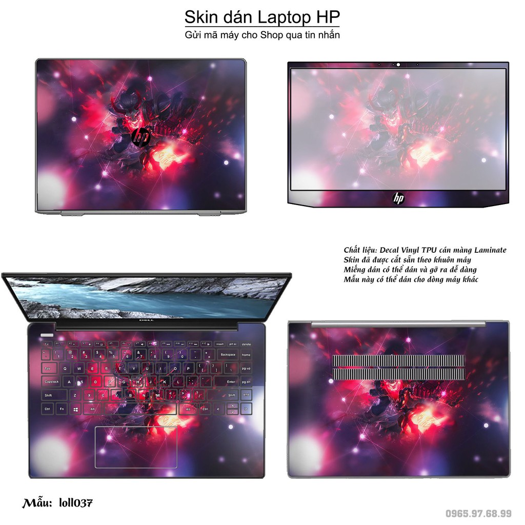 Skin dán Laptop HP in hình Liên Minh Huyền Thoại nhiều mẫu 5 (inbox mã máy cho Shop)