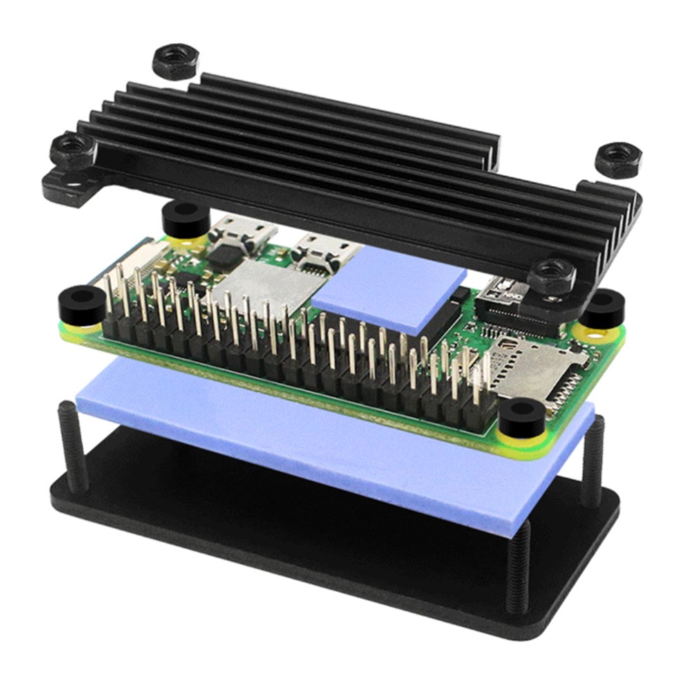 Vỏ bọc mạch gắn PCBFUN bằng nhôm 2W có đầu ghim dành cho Raspberry Pi Zero