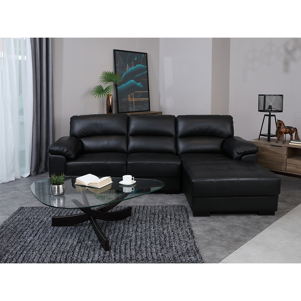 Sofa Góc L/Trái MORETTO Màu Đen Index Living Mall