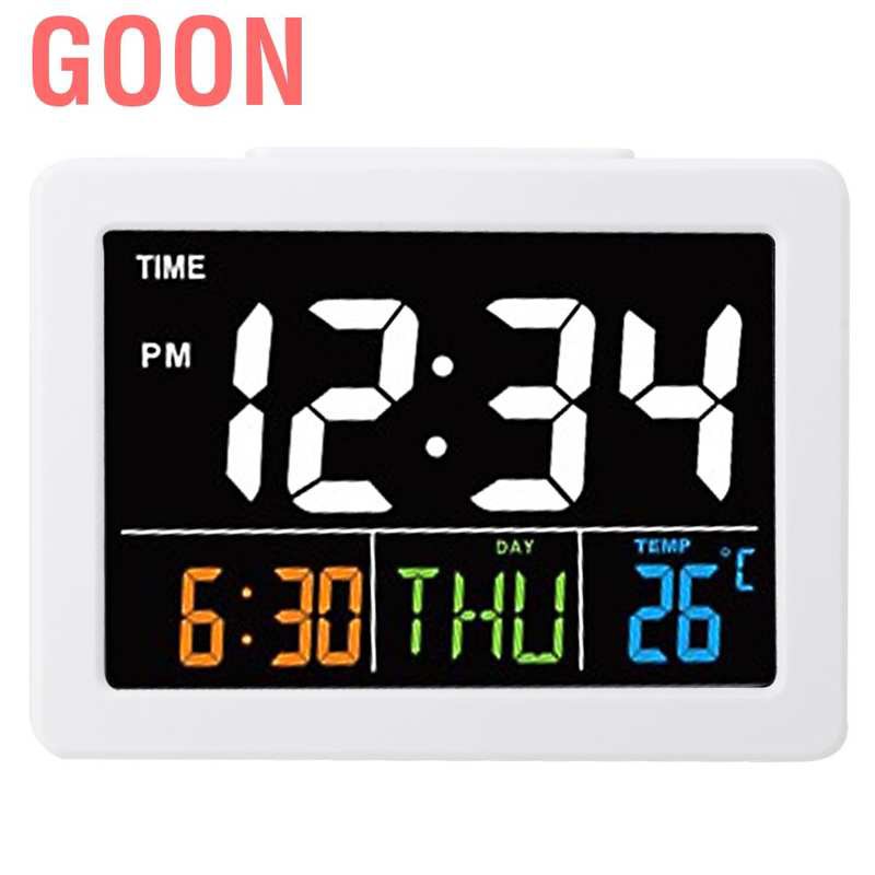 GOON Đồng Hồ Báo Thức Điện Tử Để Bàn Màn Hình Lcd Hiển Thị Nhiệt Độ