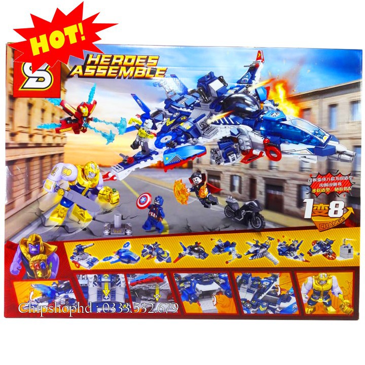 Bộ Lego Lắp Ráp Ninjago Super Heroes Avengers. Gồm 685 Chi Tiết. Lego Xếp Hình Đồ Chơi Cho Bé