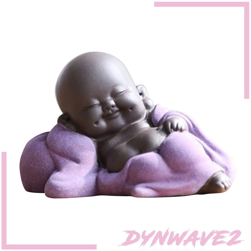 Bộ 2 Tượng Phật Di Lặc Bằng Sứ Cỡ Nhỏ Dùng Trang Trí (Dynwave2)