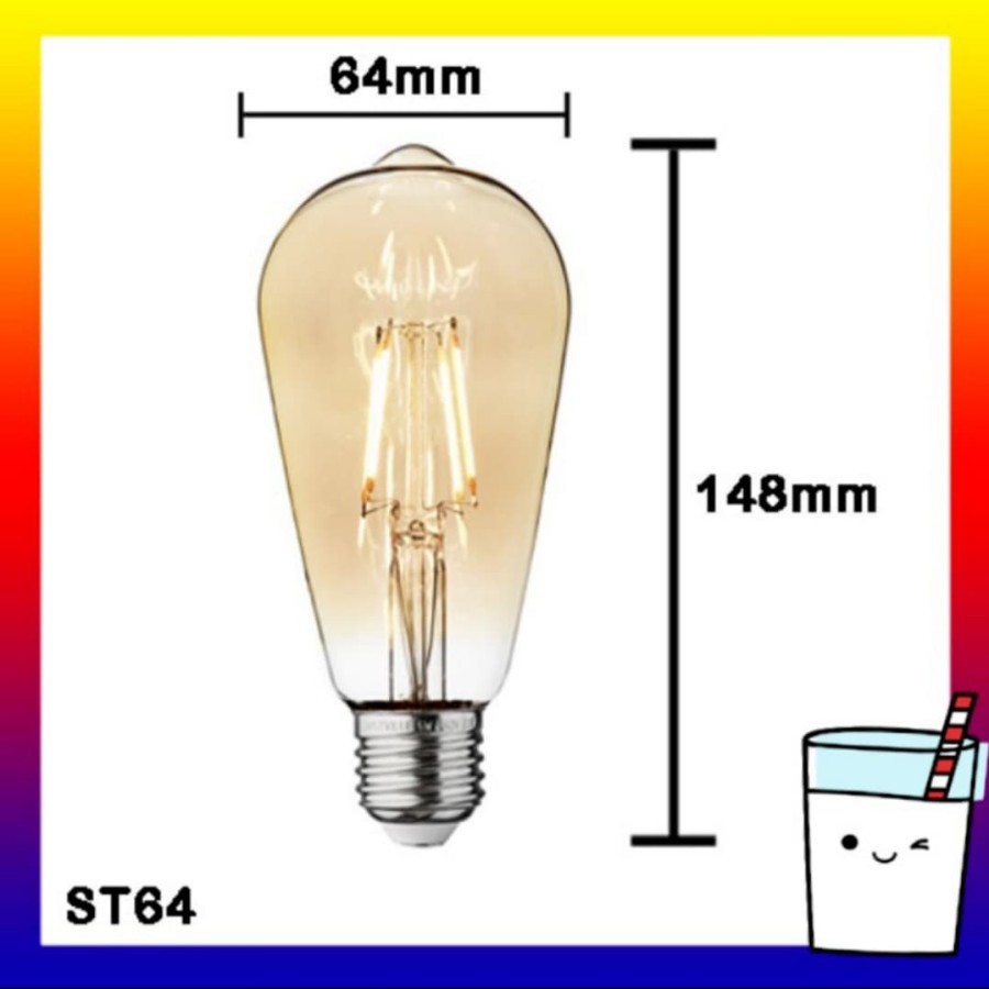 Đèn Dây Tóc 4w / 4watt 4w St64 Trang Trí Quán Cà Phê