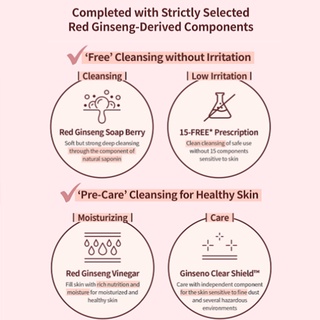 (Donginbi]) Red Ginseng Micro Cleansing Foam 150ml  (Free Gift :  Mini Cushion 8g #21 )