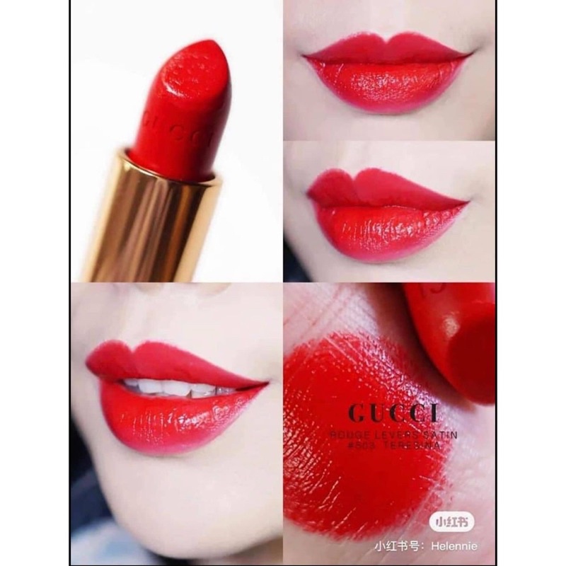 Son G.U.C.C.I 503 - Son GUCCI 503 Teresina Ruby Satin Màu Đỏ Ruby