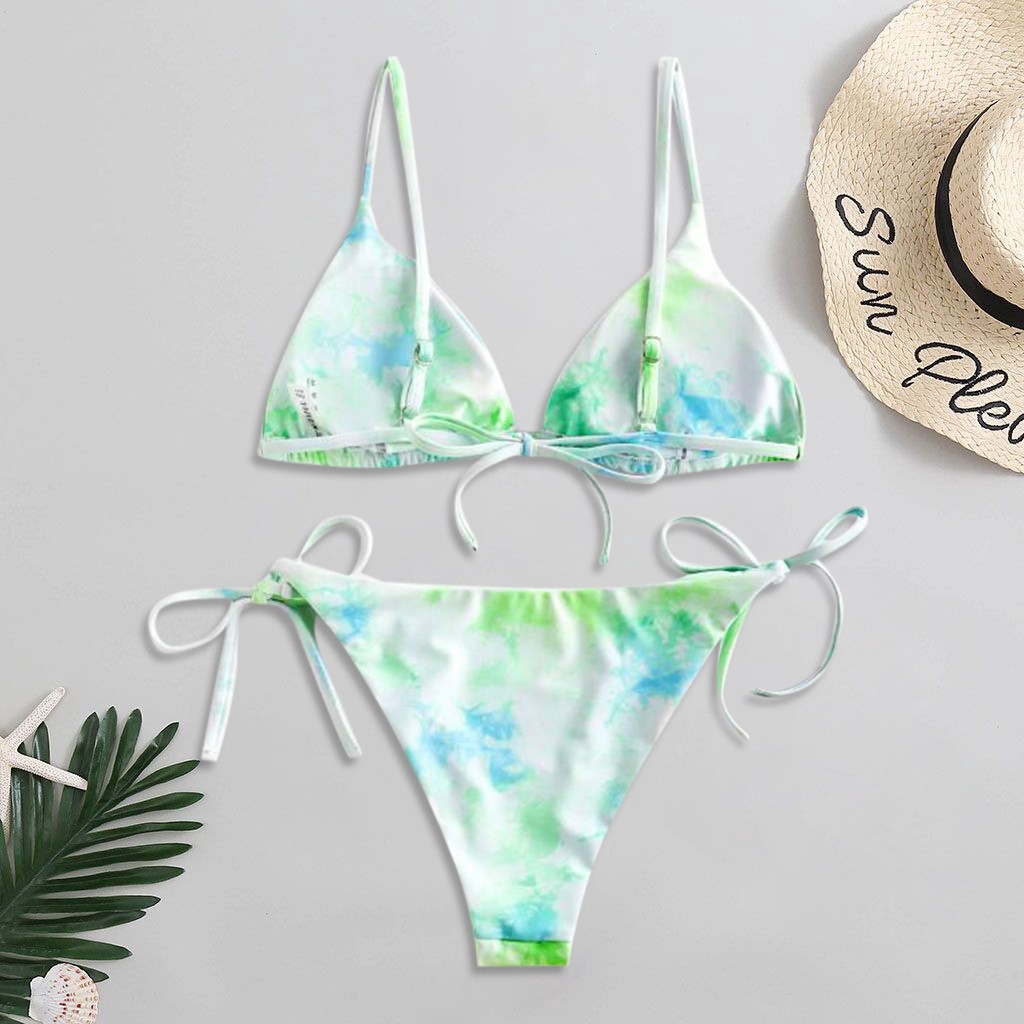 Bộ bikini màu gradient có đệm nâng ngực thời trang cho nữ | BigBuy360 - bigbuy360.vn