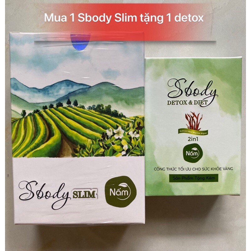 Giảm cân Nấm Sbody Slim + tặng 1hộp Detox Diet (Chính hãng 100%)