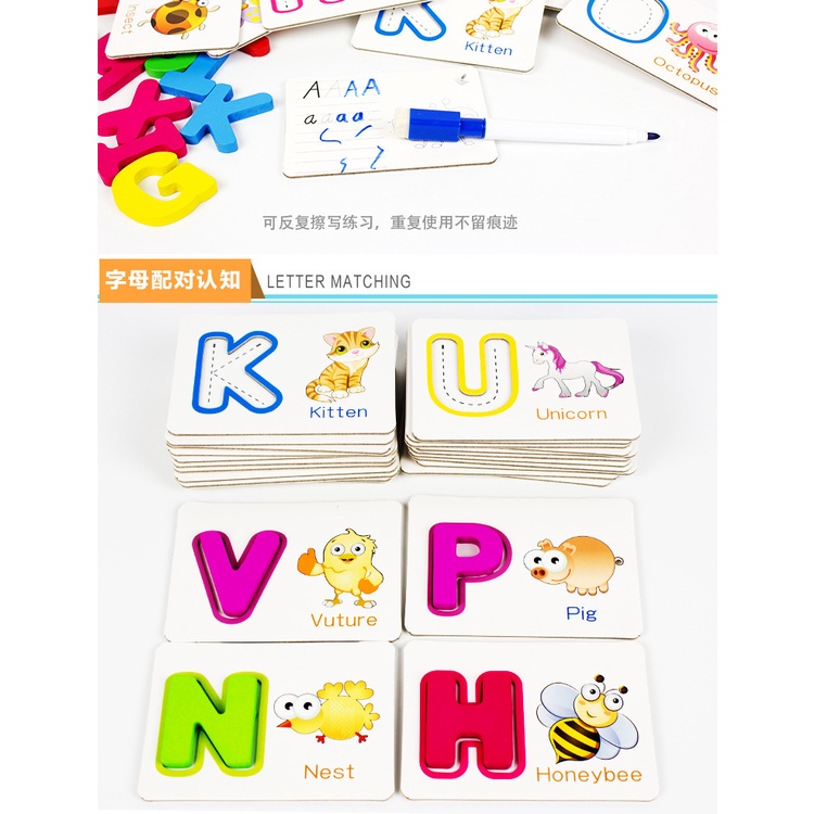 Bộ Thẻ Học Chữ Cái Tiếng Anh Giáo Dục Sớm Cho Bé