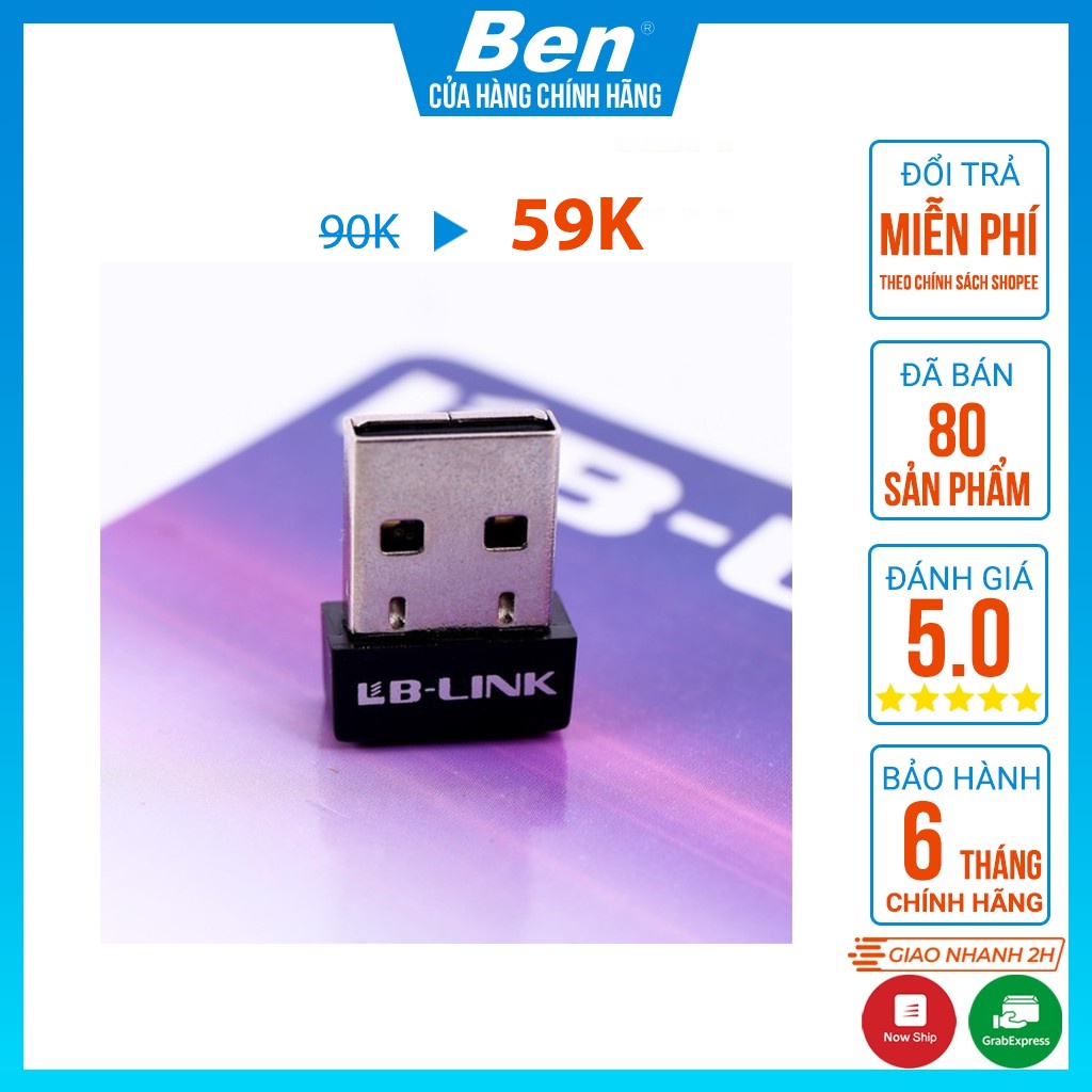 USB Wifi Nano LB LINK tốc độ 150Mbps - Usb thu sóng Wifi cho Laptop, PC