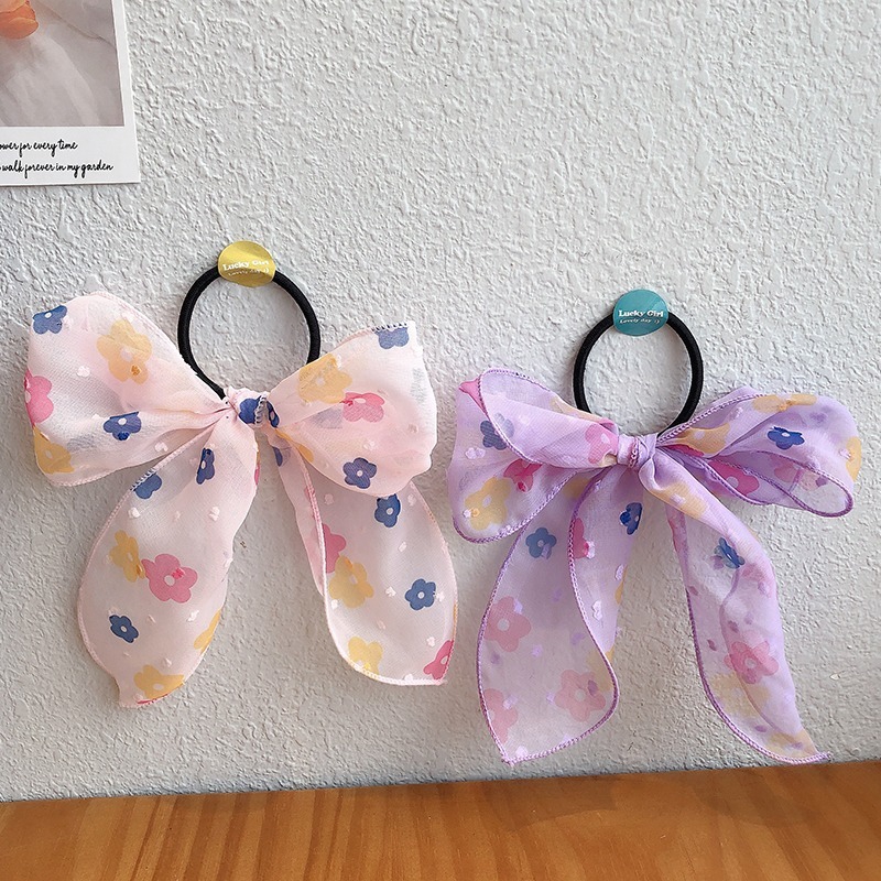 We Flower Dây Cột Tóc Ruy Băng Thắt Nơ Nhiều Màu Phong Cách Hàn Quốc Thời Trang Cho Nữ
