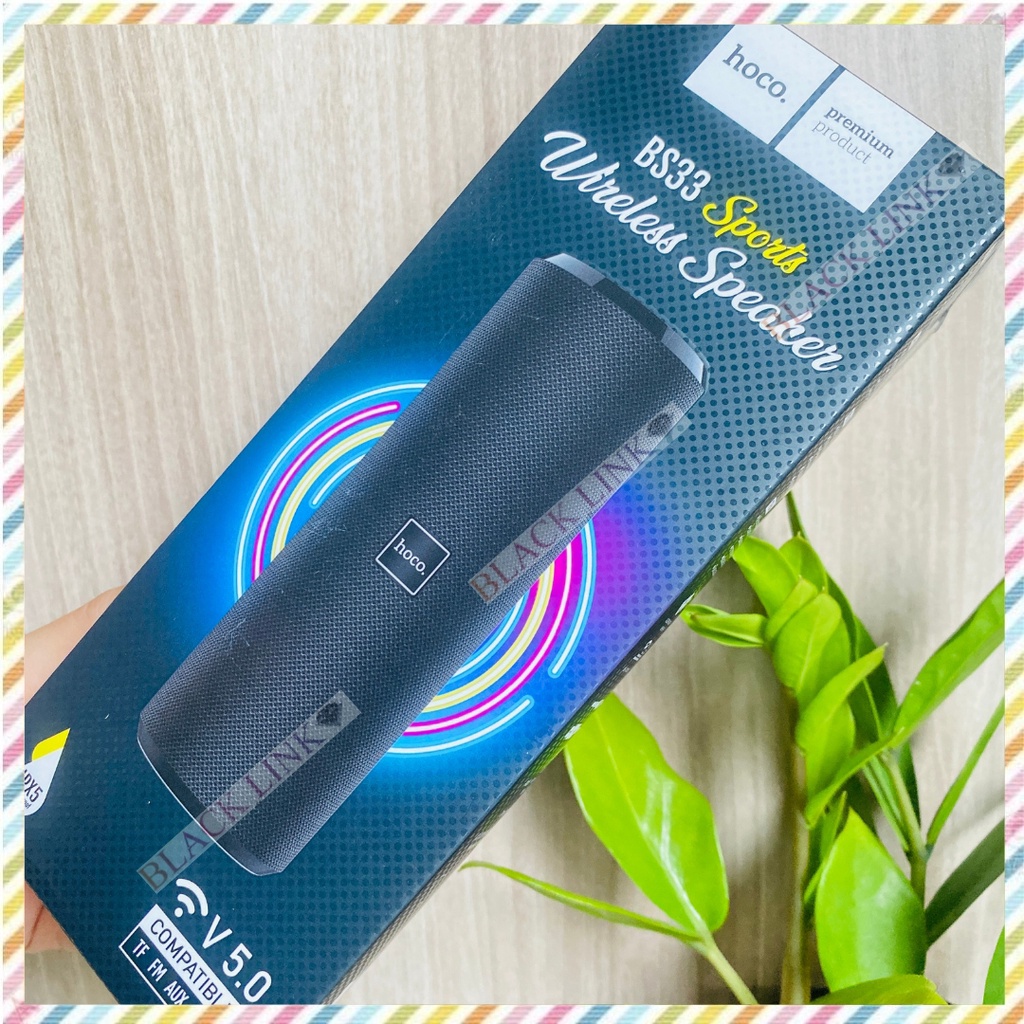 Loa Bluetooth HOCO BS33 Không Dây Chính Hãng Cao Cấp Bass Mạnh Đèn LED Theo Nhạc Loa Mini Cầm Tay Usb Thẻ Nhớ