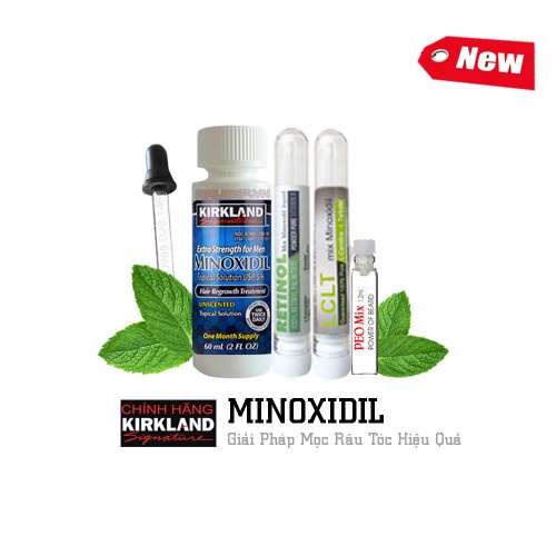 Combo Hỗ Trợ Râu Tóc Nhanh - 1 Minoxidil + 1 LCLT + 1 RETINOL + 1PEO MIX