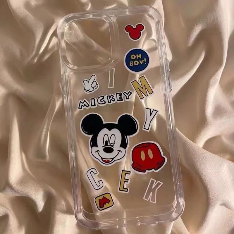 Ốp Điện Thoại Trong Suốt Hình Chuột Mickey Minnie Cho iphone 14 pro Max 11 13 7 8 Plus 12 13Pro Max X XS Max 7 8 SE 2020