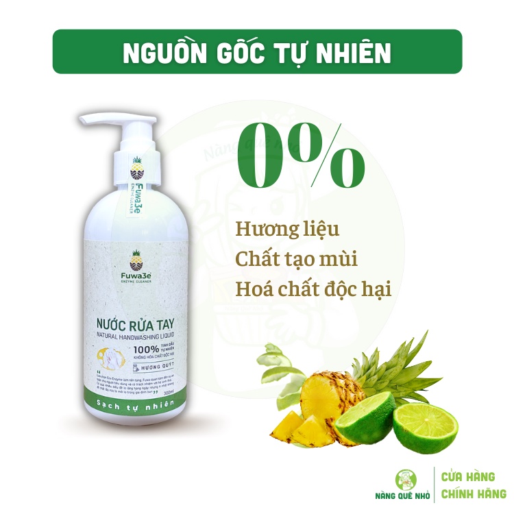 Nước Rửa Tay Diệt Khuẩn Hữu Cơ FUWA 3e 3.8L An Toàn Mềm Da