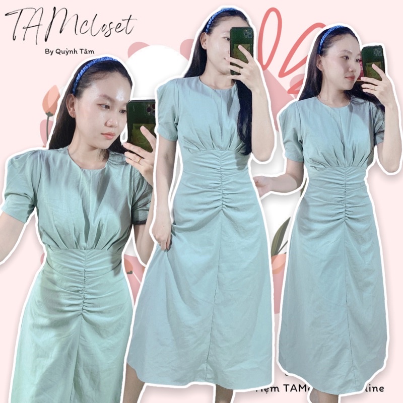 Đầm xoè xếp ly nhún ngực - TK1149