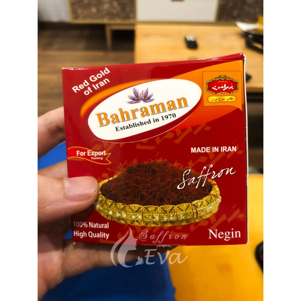 Combo 20 hộp 1gram Saffron loại 1 Super Negin thương hiệu Bahraman  / Nhụy Hoa Nghệ Tây (hộp thiếc)